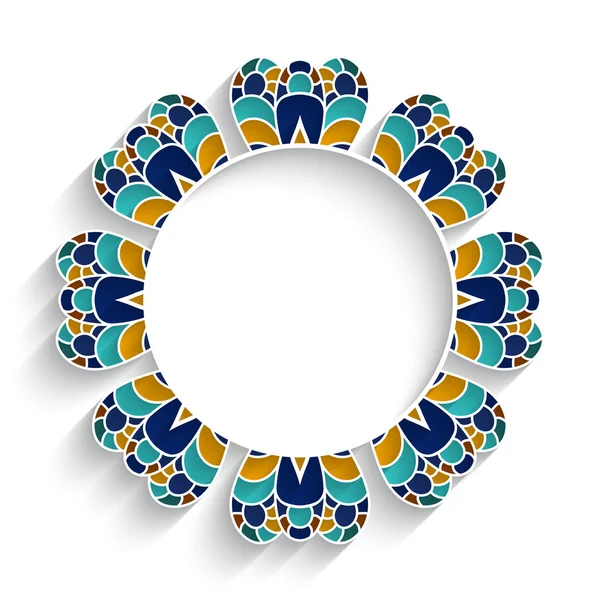 円形モザイク装飾 — ストックベクタ