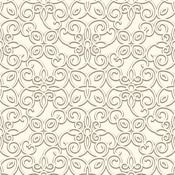 Vintage ornament, white seamless pattern — Stock Vector