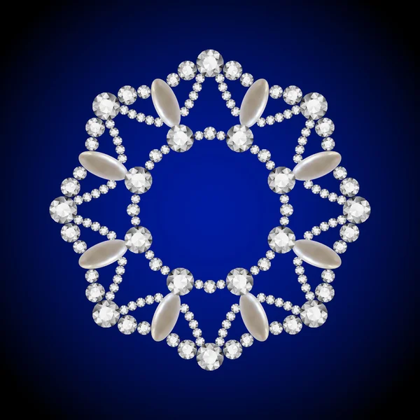 Yuvarlak elmas kolye, takı daire çerçeve