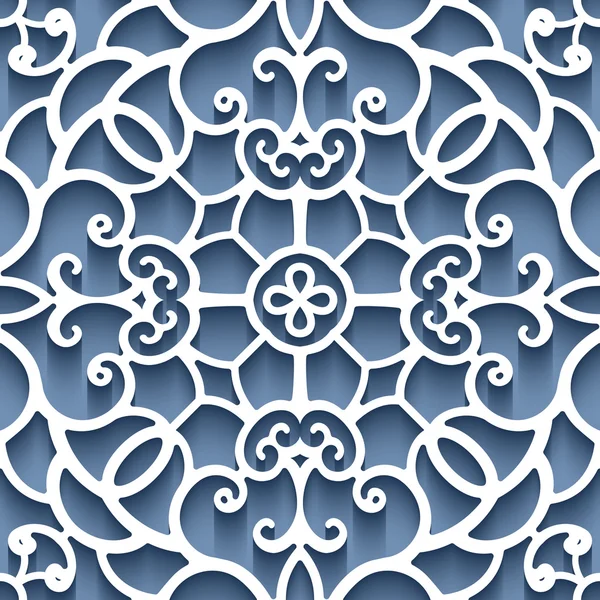Texture en dentelle de papier découpé, motif sans couture — Image vectorielle