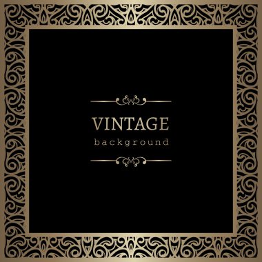 Vintage altın kare çerçeve