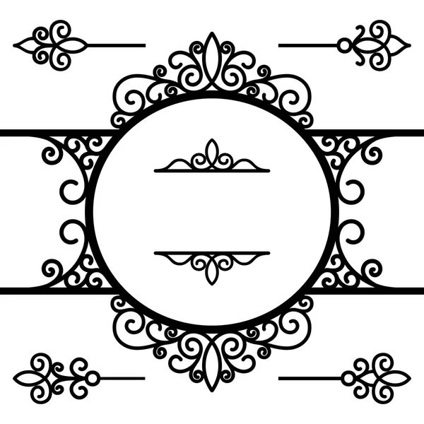 白いヴィンテージの装飾的なデザイン要素のセット — ストックベクタ
