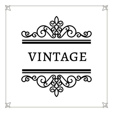 Beyaz Vintage kaligrafi skeç