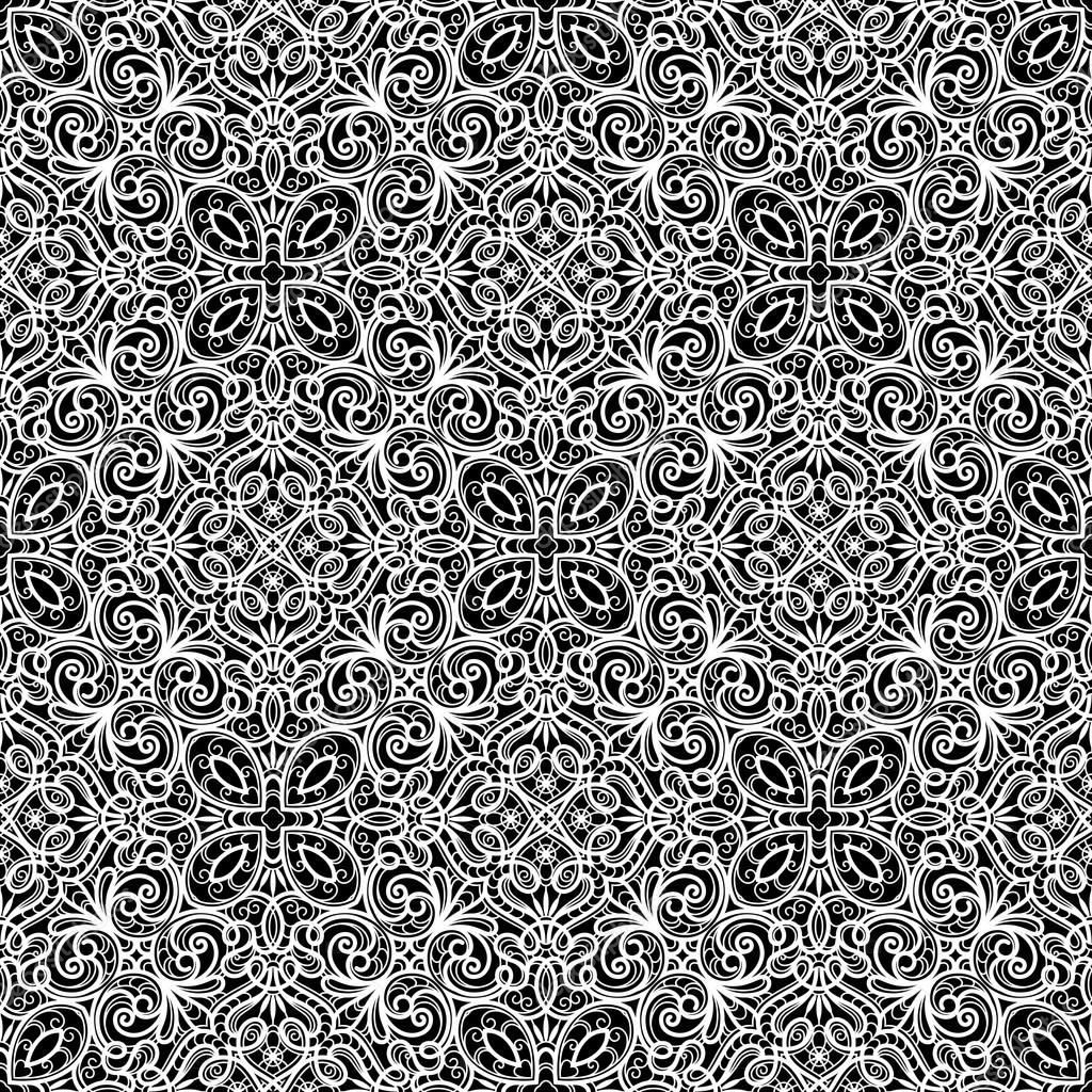 Black and white lace pattern — Stock Vector © magenta10 121408622