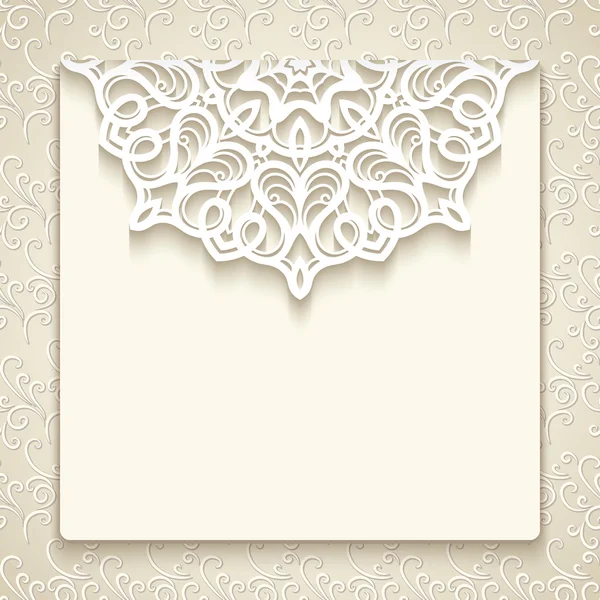 Vintage lace greeting card — Stock Vector