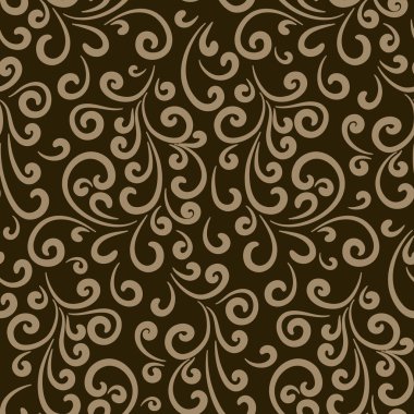 Altın swirls arka plan, seamless modeli