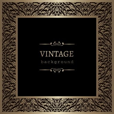 Vintage altın kare çerçeve