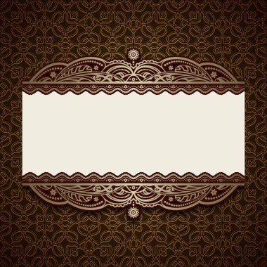 Vintage altın süs kartı şablonu