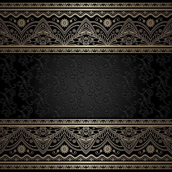 Vintage background with gold borders — Stock Vector