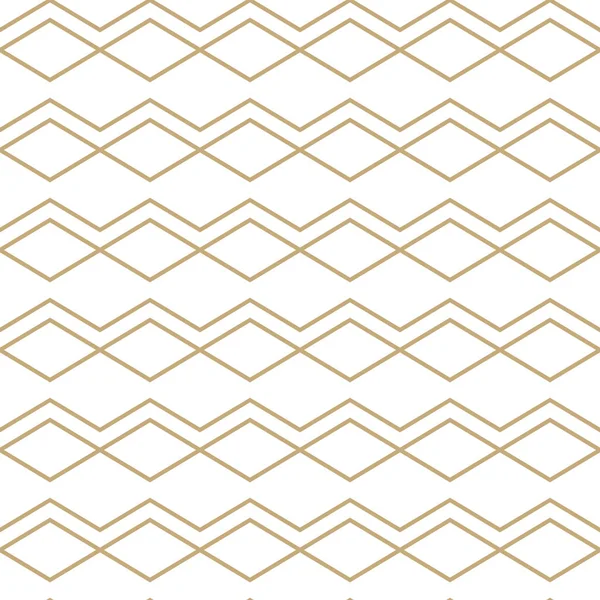 Einfaches Geometrisches Muster Mit Goldenen Zickzacklinien Weiß Und Gold Ornamentalen Vektorgrafiken