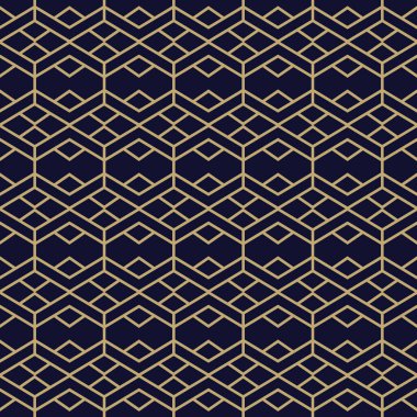 Altın çizgili basit geometrik desen. Siyah ve altın renkli lüks bir geçmişi var. Asgari biçimdeki soyut dikişsiz doku.