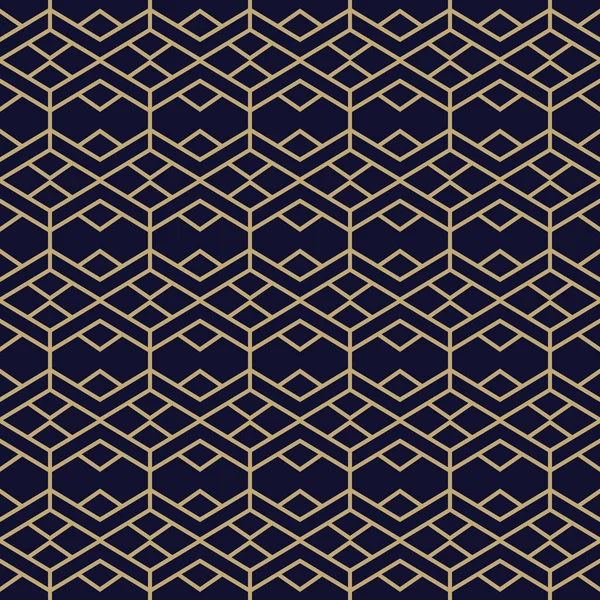 Einfaches Geometrisches Muster Mit Goldenem Linienornament Schwarz Und Gold Luxus Stockvektor