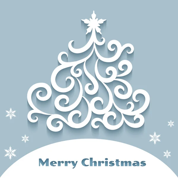Dekorativní vánoční strom — Stockový vektor