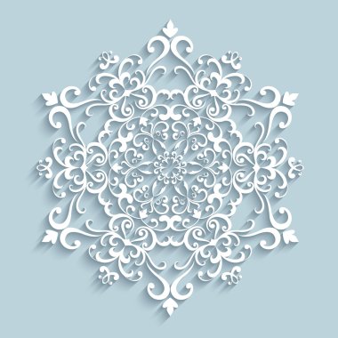 Kağıt dantel kar tanesi