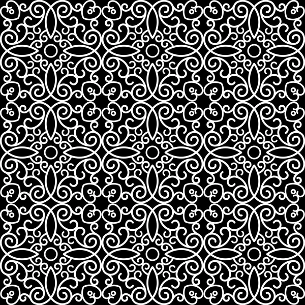 Black and white lace pattern — Stock Vector