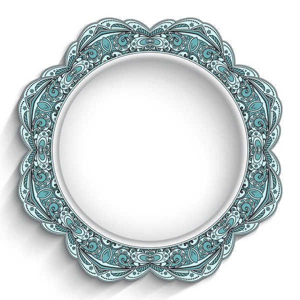 Round ornamental frame — Stock Vector