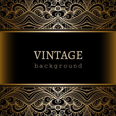 Vintage altın kenar dantel çerçevelemek