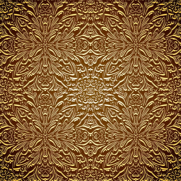 Vintage gouden patroon — Stockvector