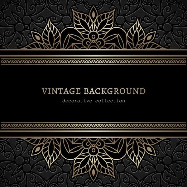 Vintage Gold Spitze Hintergrund — Stockvektor