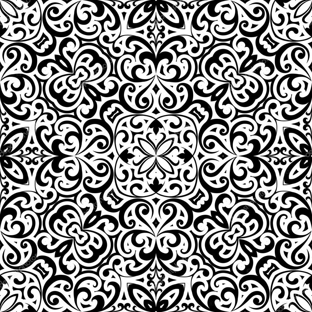 Black and white swirly pattern