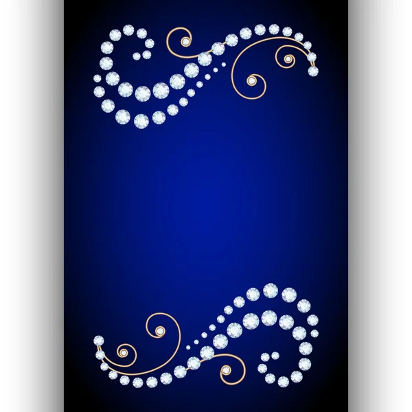 Diamant Swirls achtergrond — Stockvector