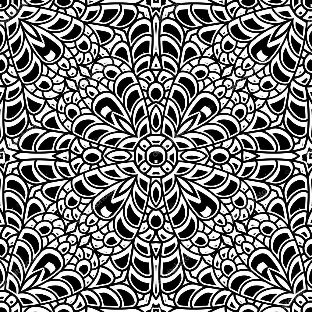 Black and white lace pattern