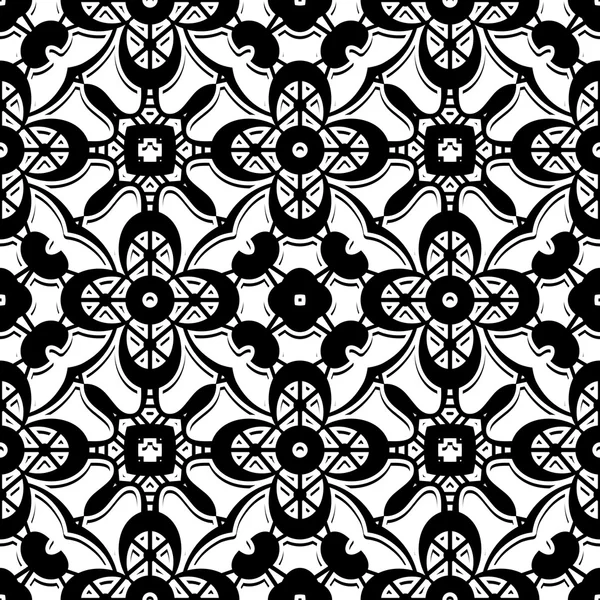 Black and white lace pattern — Stock Vector