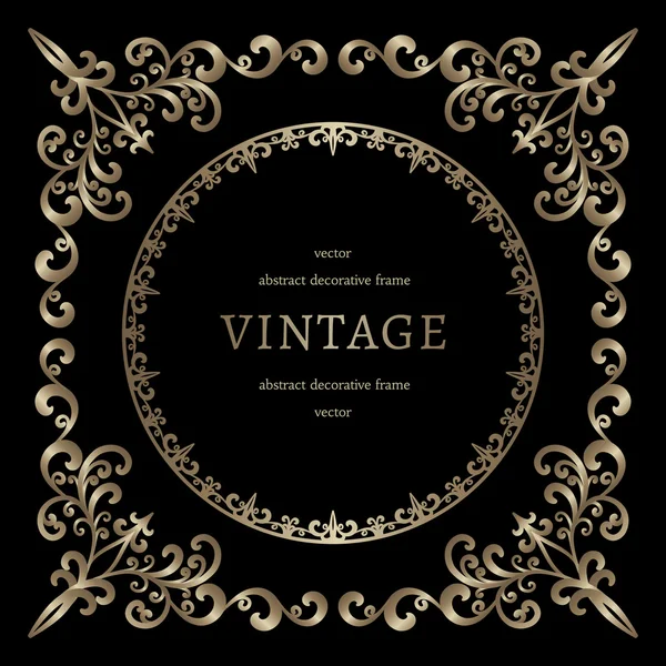 Vintage gold frame — Stock Vector