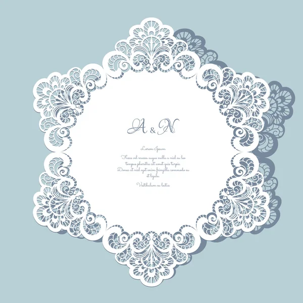 Round lace doily — Stock Vector