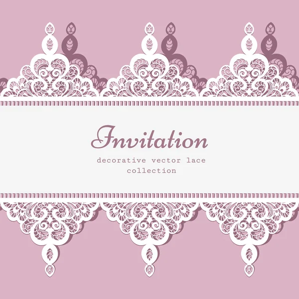 Lace border template — 스톡 벡터