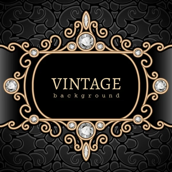 Vintage gold vignette — Stock Vector
