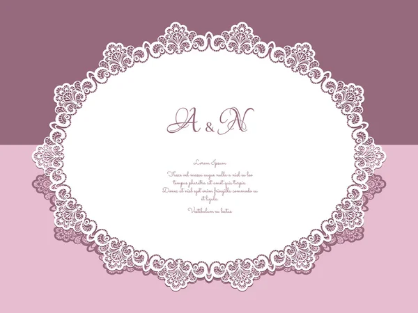 Lace wenskaart — Stockvector