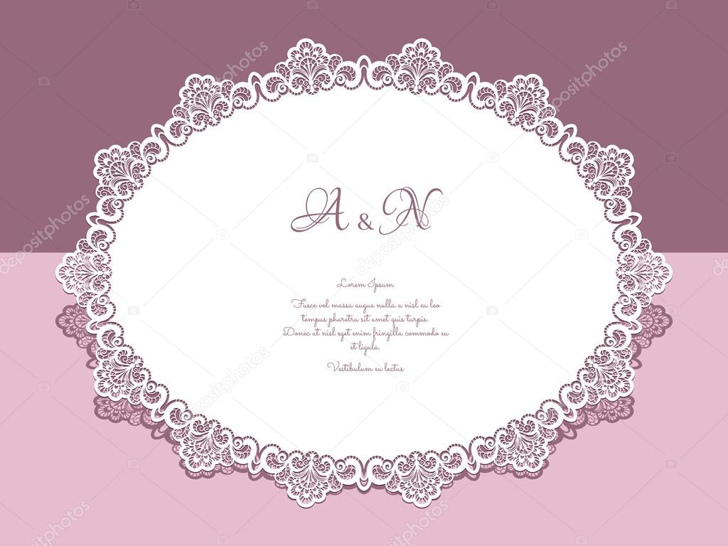 Lace greeting card