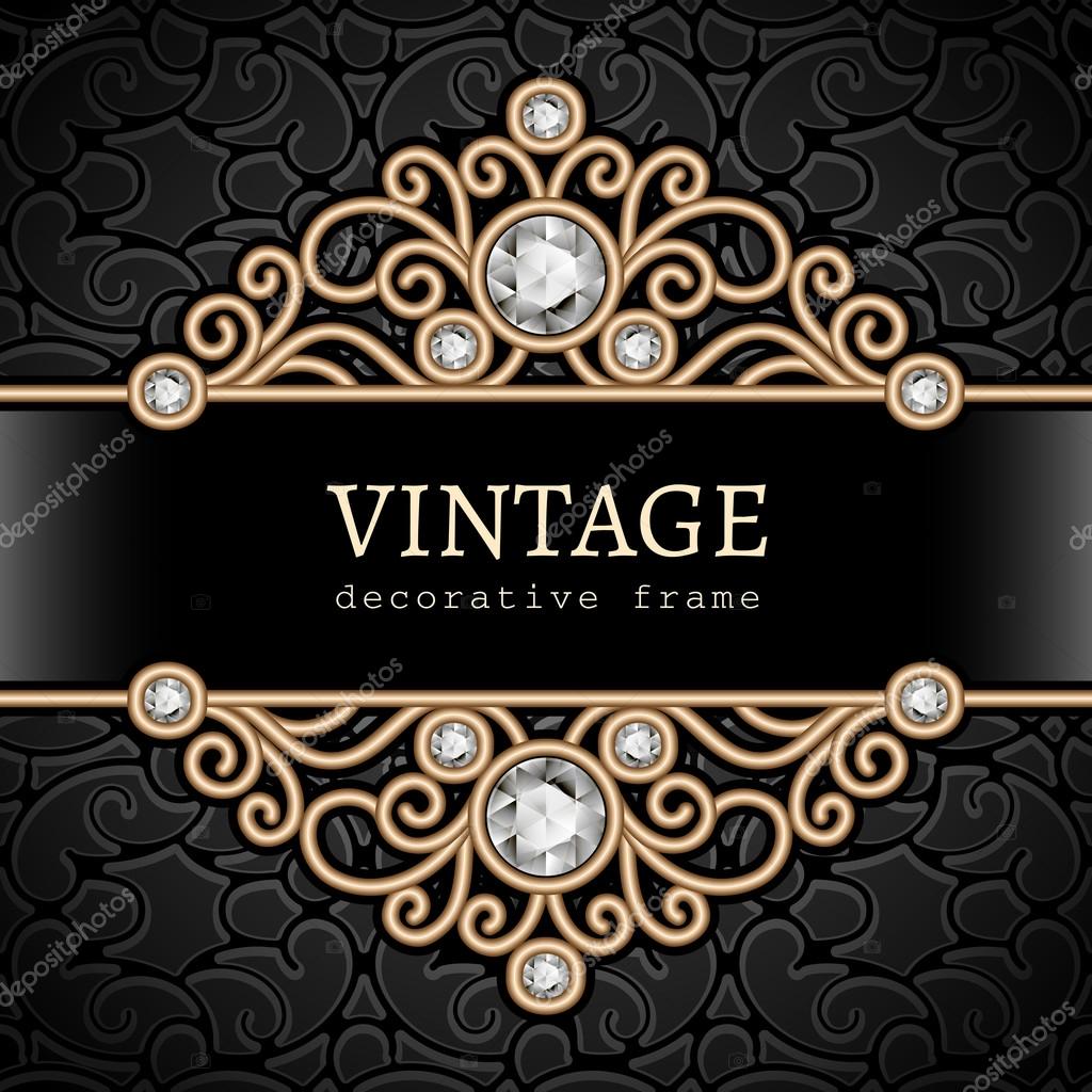 Gold jewelry frame Stock Vector Image by ©magenta10 74046597