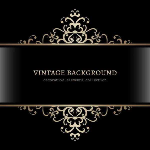 Vintage gold frame — Stock Vector