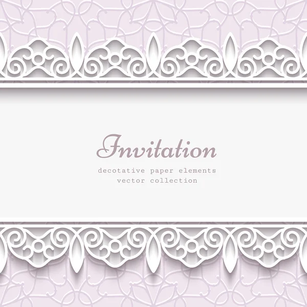 Paper lace border background — Stock Vector