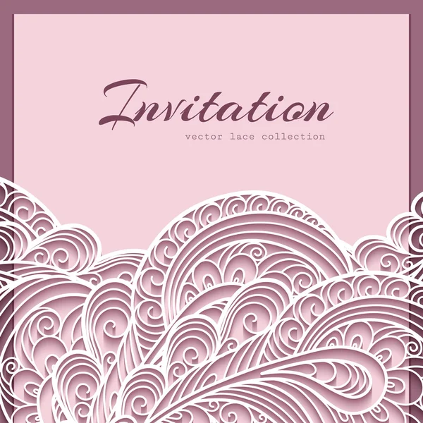 Lace greeting card — Stock Vector