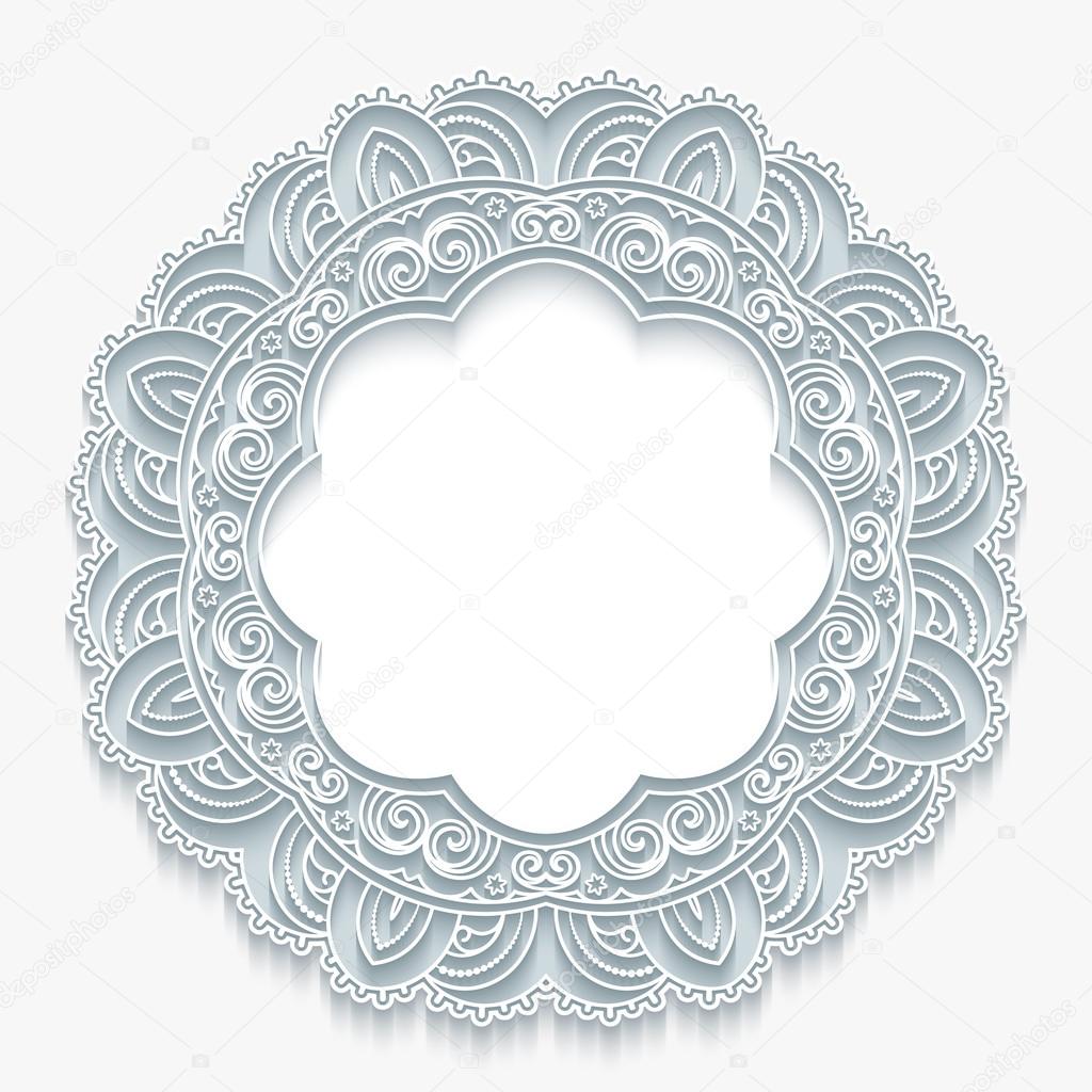 Round lace frame