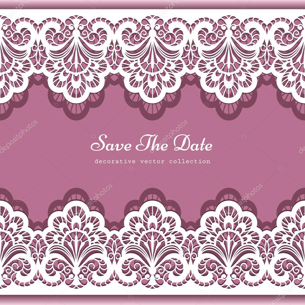 Elegant background with lace border ornament