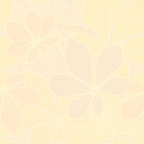 Листья каштана, бесшовный узор в светлых цветах — стоковый вектор