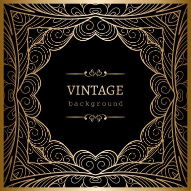 Vintage altın çerçeve