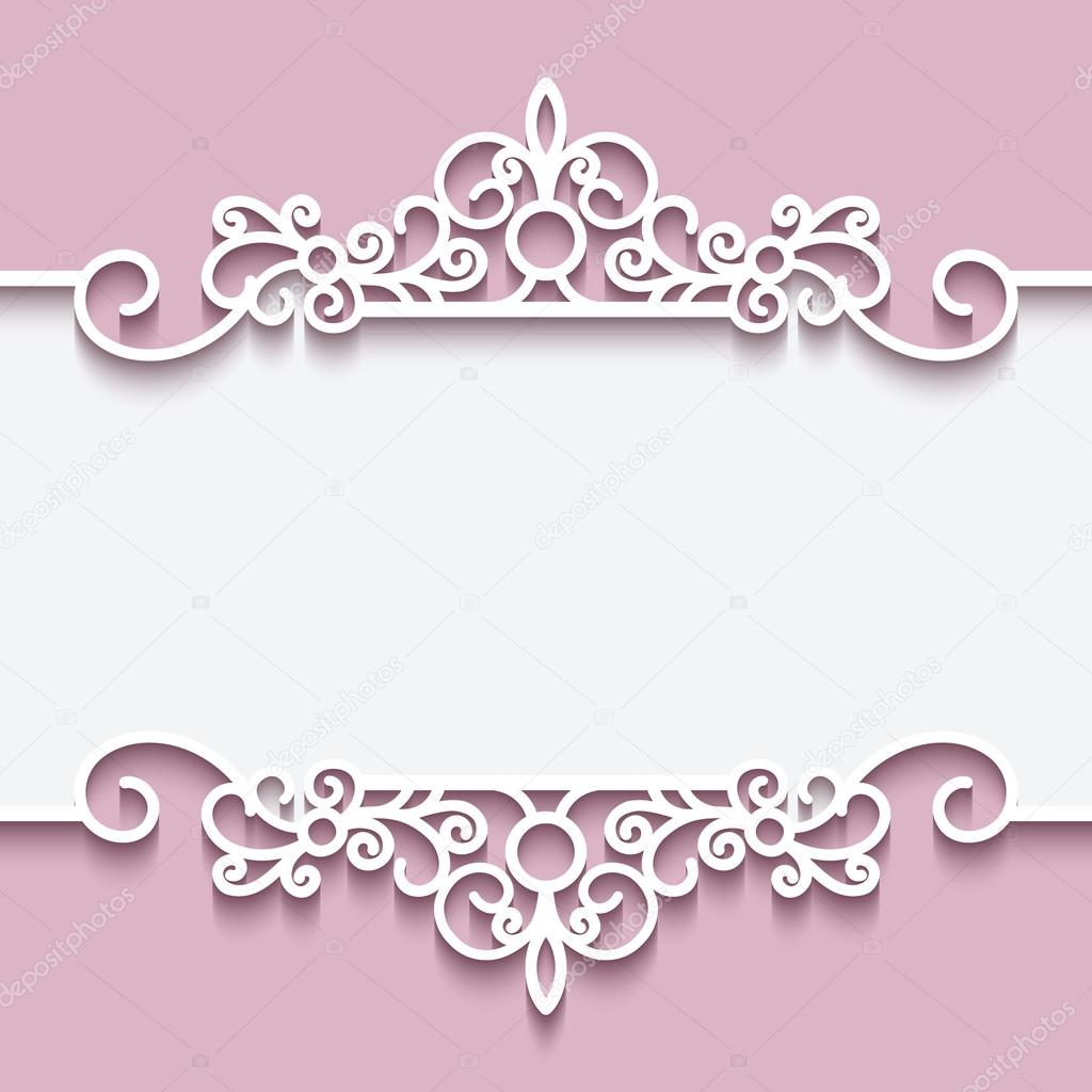 Cutout paper lace frame