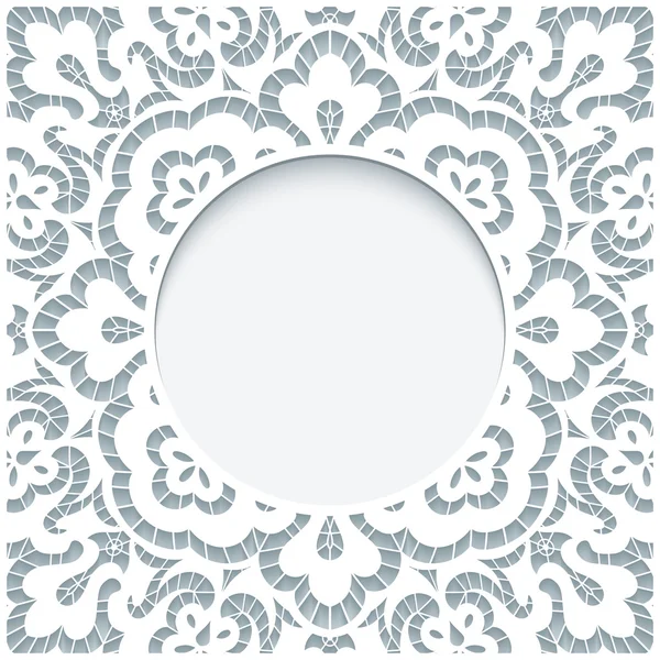 Decoratieve papier kant frame — Stockvector