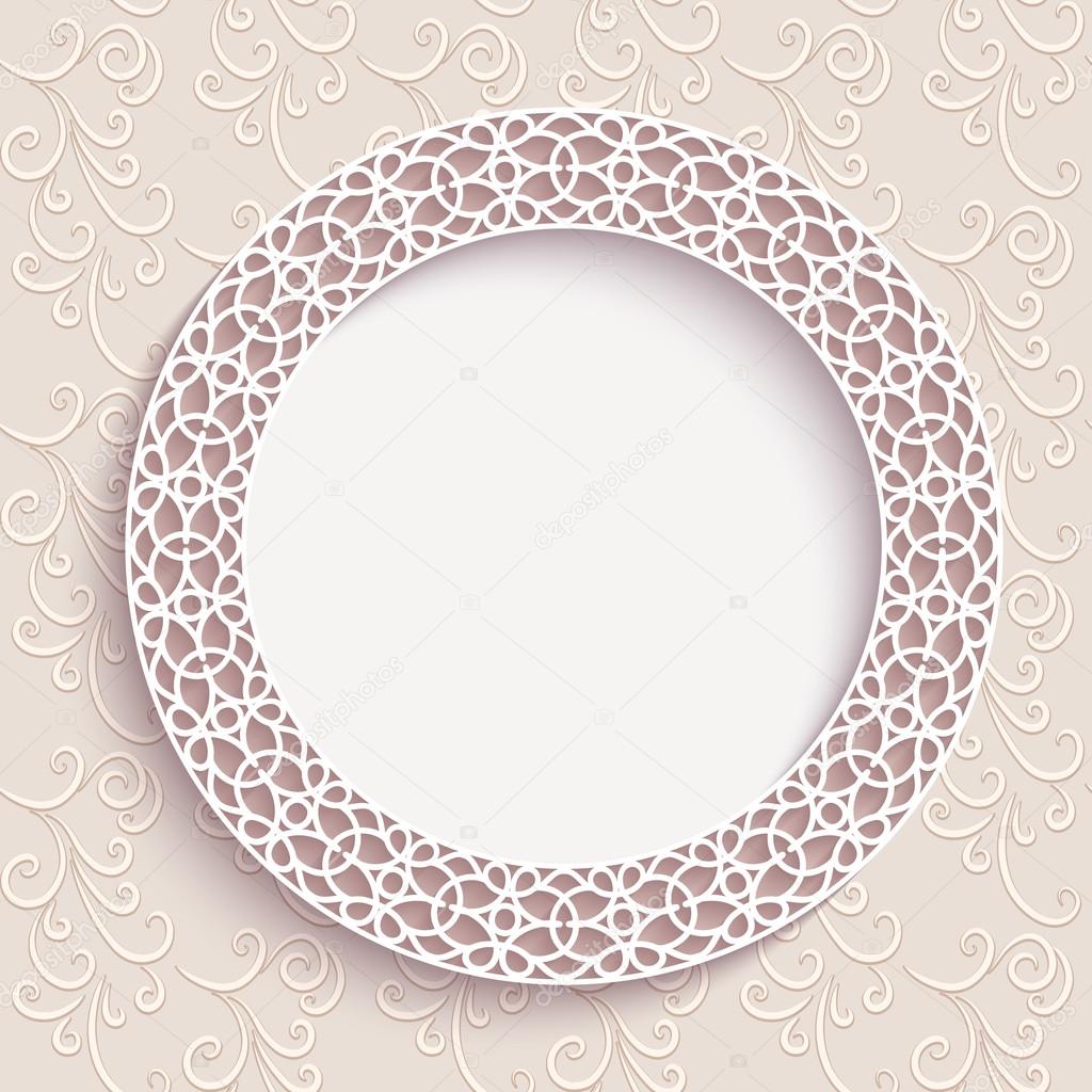Empty plate on beige background
