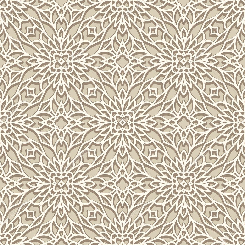 Seamless lace pattern in neutral color