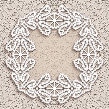 Retro tarzı Vintage kare dantel çerçevede 