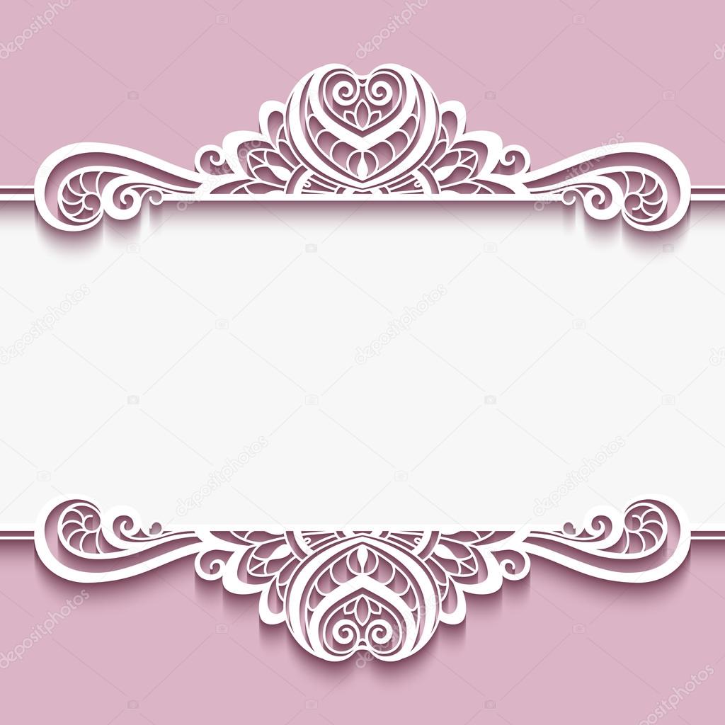 Moldura de papel de recorte com ornamento de borda de renda Vetor de  ©magenta10 92974186, image size:1024x1024