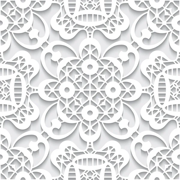 Texture en dentelle de papier, motif sans couture — Image vectorielle