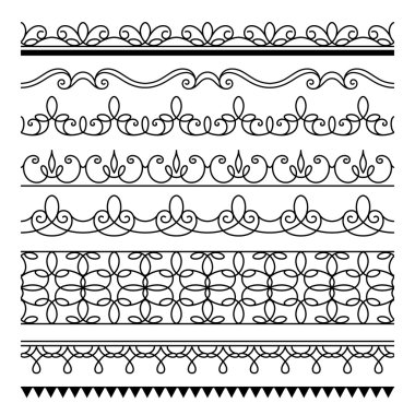 Kesintisiz çizgiler, basit kenarlık süsler ayarla