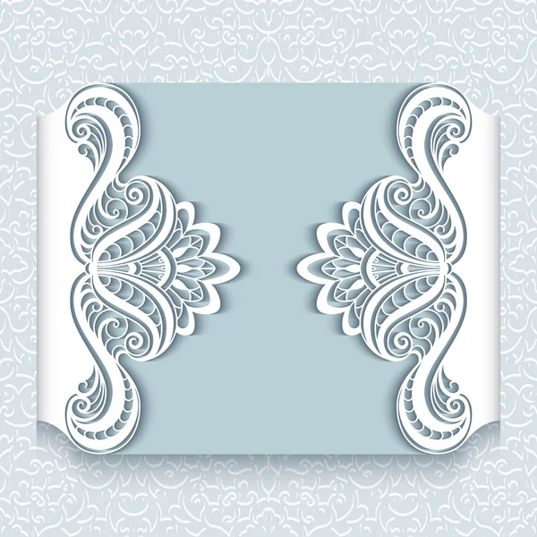 Paper lace card — Stock Vector